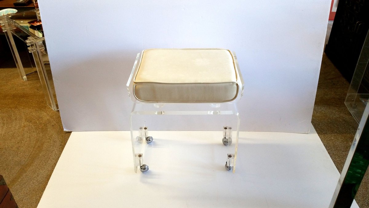 Excited to share the latest addition to my #etsy shop: Mid Century Waterfall Lucite Chair / Stool etsy.me/2T72CyQ #furniture #clear #white #no #midcentury #midcenturymodern #mcmfurniture #vogueteam #midcenturystool