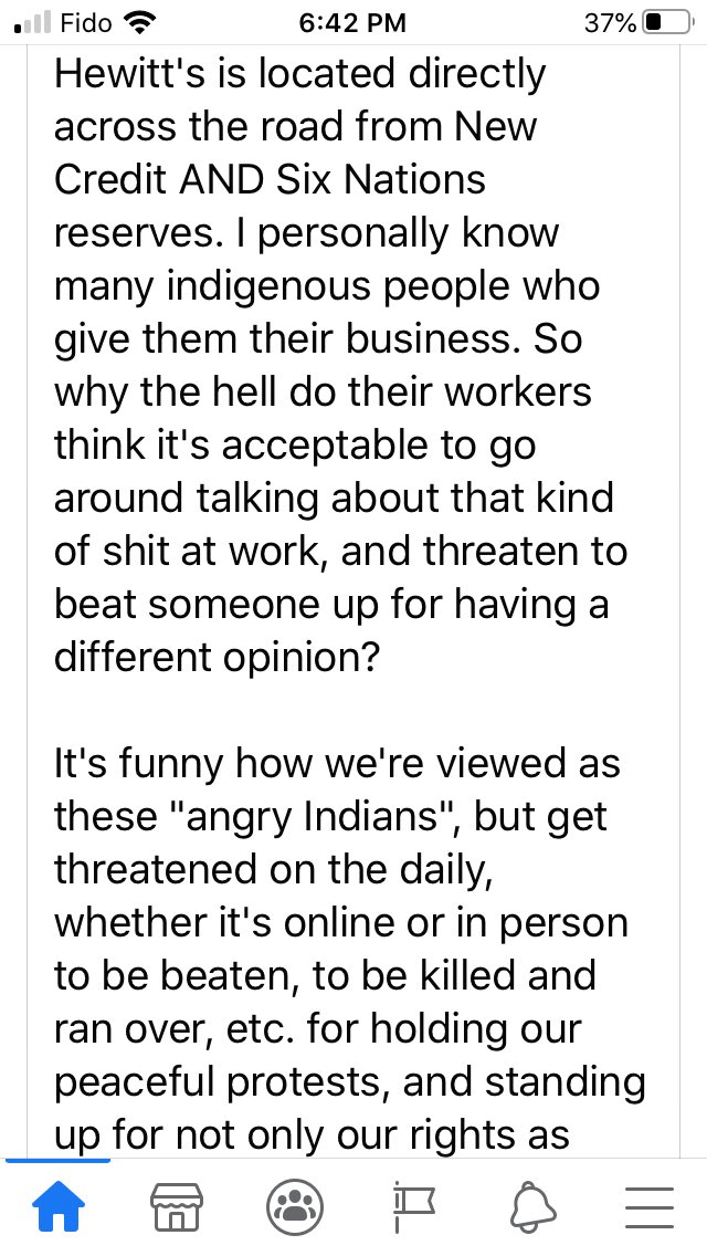 GregLenko's tweet image. .@JustinTrudeau @hewittsdairy @TheSpec @TorontoStar @CBCNews screenshots from a #Facebook post sadden my heart. #Canada #native #IndigenousRights