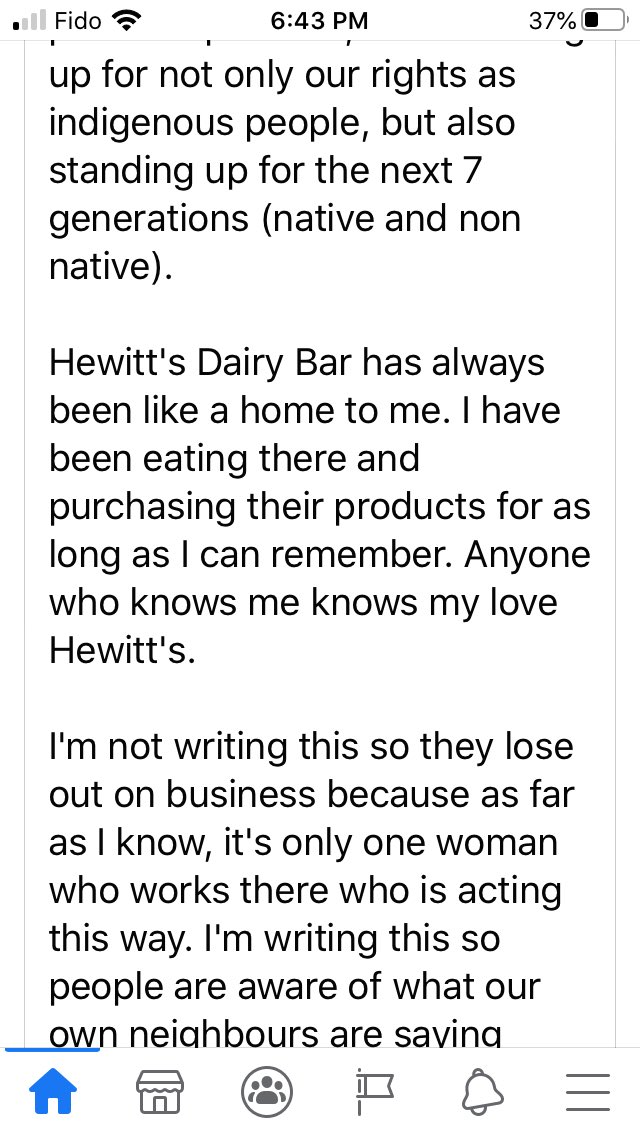 GregLenko's tweet image. .@JustinTrudeau @hewittsdairy @TheSpec @TorontoStar @CBCNews screenshots from a #Facebook post sadden my heart. #Canada #native #IndigenousRights