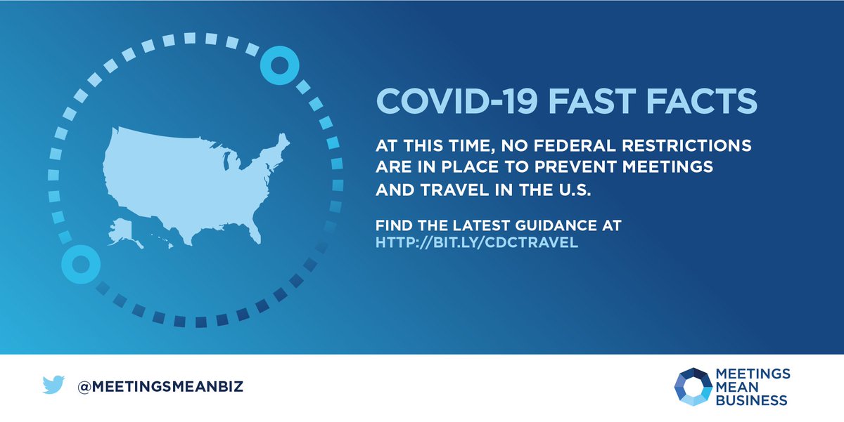 meetingsmeanbiz's tweet image. We’re working to ensure that facts about the #coronavirus are understood and everyone is exercising healthy travel habits. Find resources for #meeting and #eventprofs here: bit.ly/39baBAx