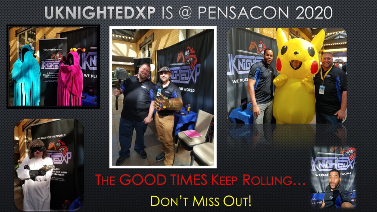 uknightedxp's tweet photo. Amazing Day w/ #yipyips #drhorrible #pikachu @ Pensacon 2020
--just doing what we love--
#UKXP #weplayfortheworld #gamers #nonprofit #levelup @NoBully_org @NWFLC @ComicEmporium https://t.co/DOBKVRmvjh