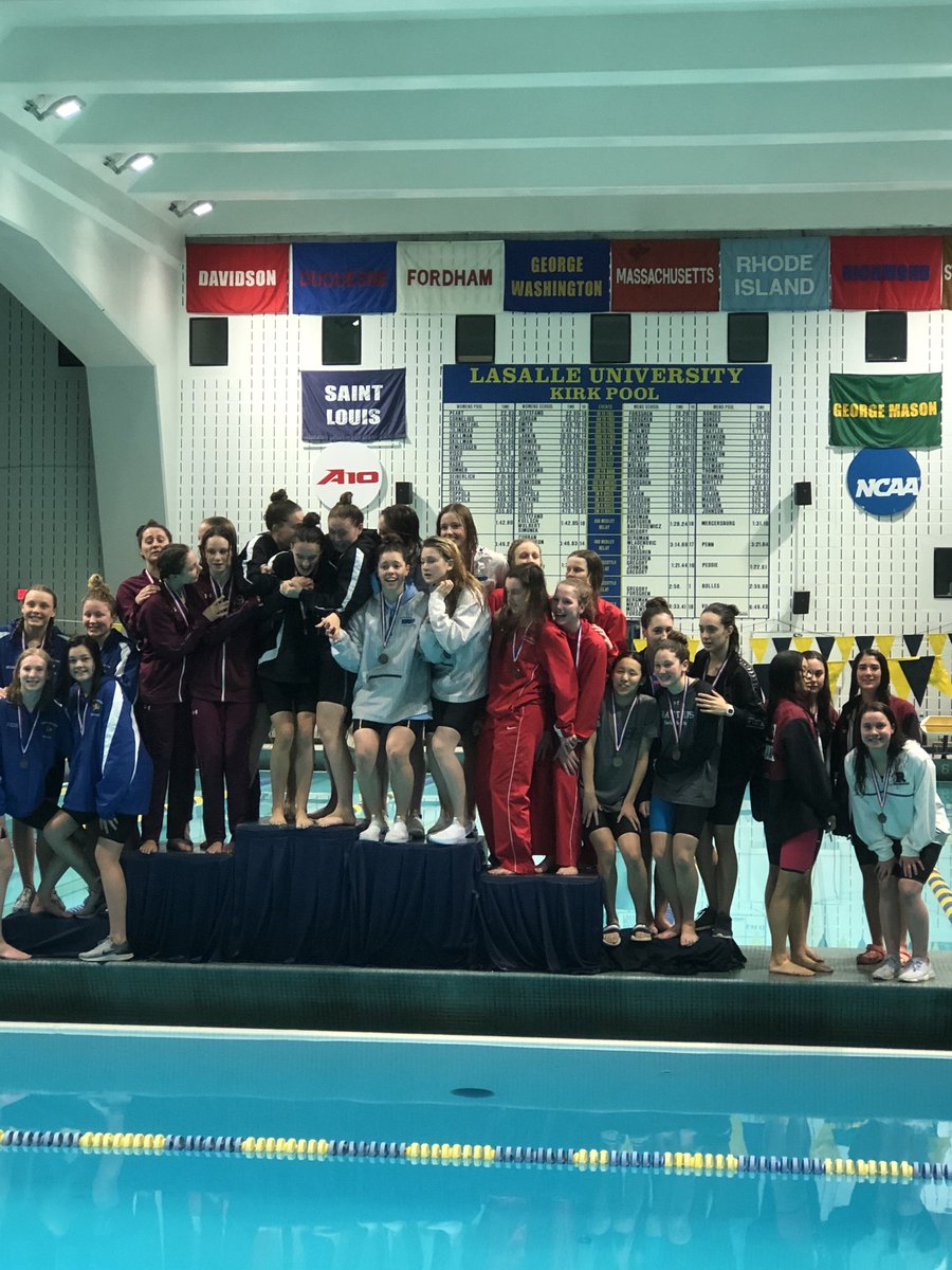 400 Free Relays NEW TEAM RECORD. 6th place finish. Way to go 🎩