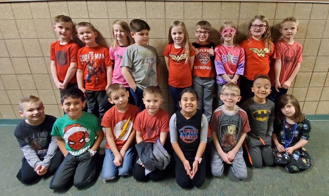 Students dressed up as super heroes for the final day of our Read Across America celebration to show that we can all be super readers.