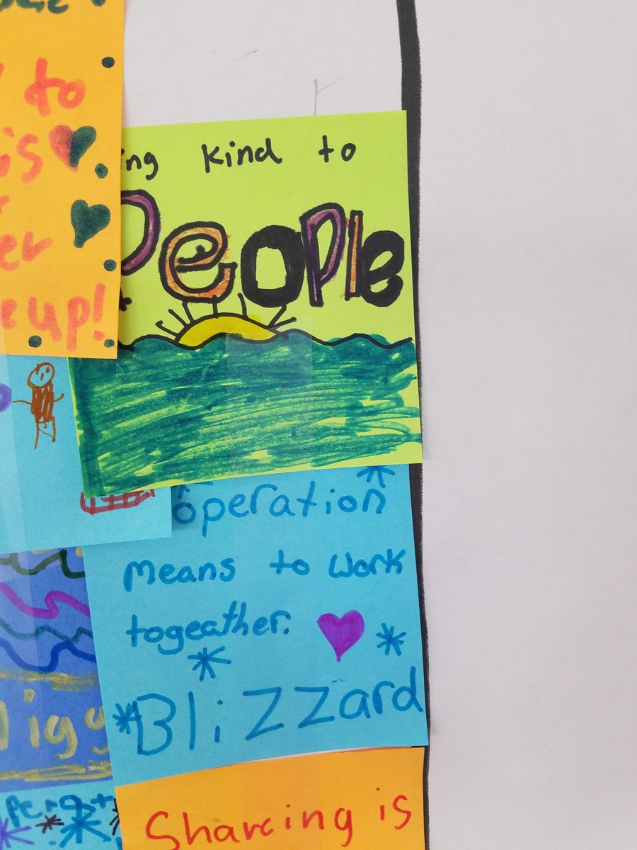 SMarionArtEd's tweet photo. Look what we created during our house meeting today: every student created a post-it note then we turned it into a beautiful mural! @Tolbert_ES #tolbertbettertogether #tolbert20 #iloveourschool https://t.co/HmsdnvAwBJ