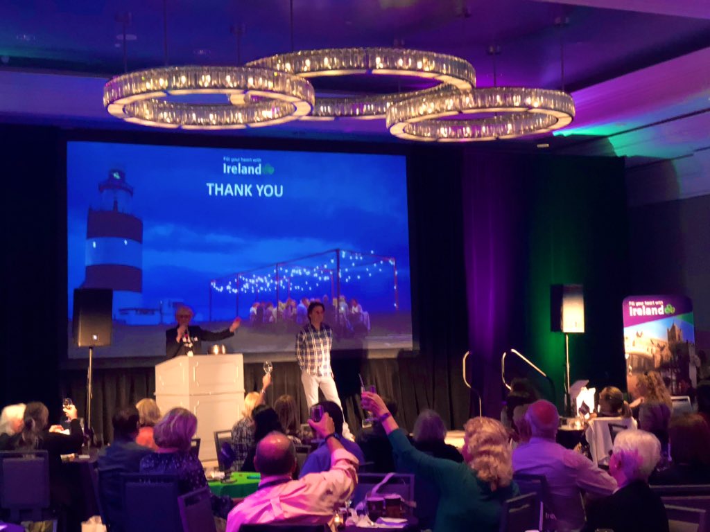 SecretIreland's tweet photo. Stunning venue at the Ritz Carlton in Sarasota for our @tourismireland showcase with the final toast & blessing from the amazing Hillarie McGuinness #fillyourhearwithireland #loveireland #secretireland https://t.co/i3EaagHMww