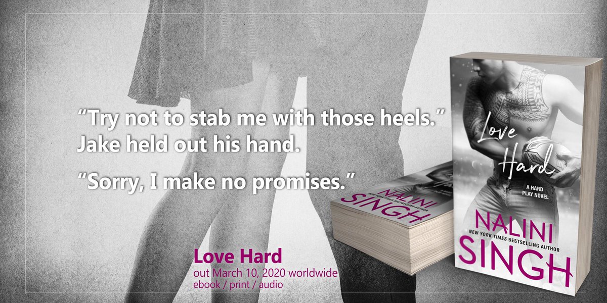 NaliniSingh's tweet photo. Jules &amp; Jake’s book - out March 10th 🏉👠💕#hardplayseries https://t.co/nDiuuNiwUd