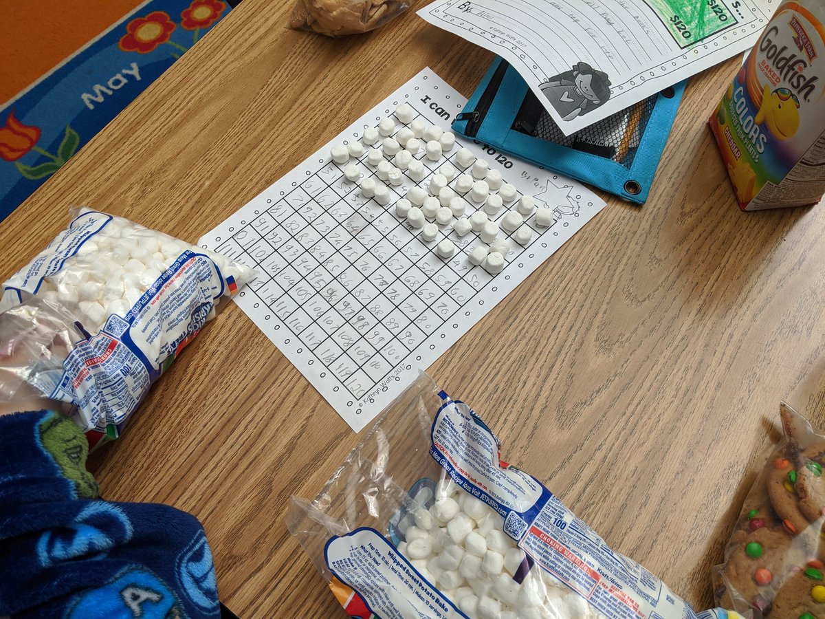 MsKhalid92's tweet photo. We celebrated our 120th day of school today. What a better way to celebrate than to count 120 of a snack! https://t.co/1JVvb70iRW