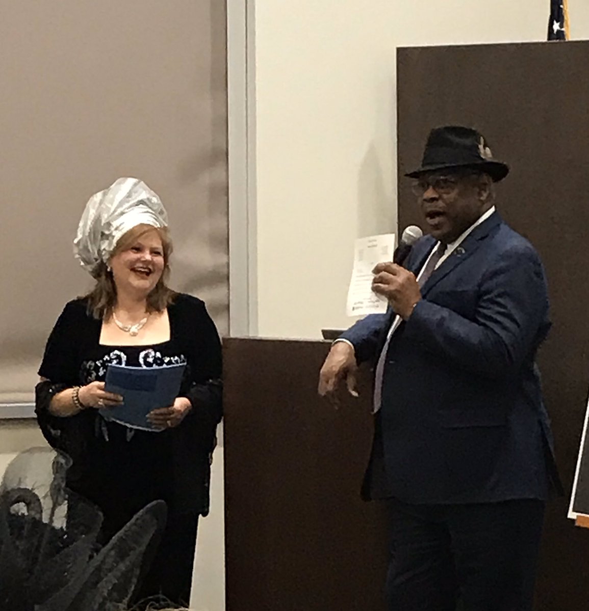 ekupresident's tweet photo. A beautiful &amp; unique celebration of Black History &amp; our community, thank you Sandra Powell for the invitation to participate in the “Women in Hats” event. In good company with dear friends Mayor Blythe &amp; @cpepres, but the ladies &amp; their “crowns” were definitely the stars tonight! https://t.co/LWdw6Tdi88