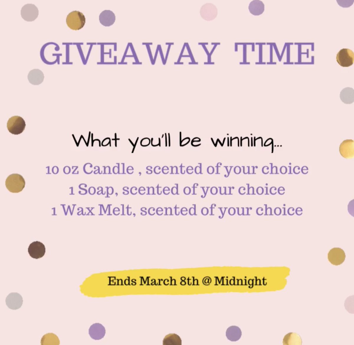 meganjeffery__'s tweet image. Hi everyone!🥰 A few months ago i decided to start my own business of making all natural candles, wax melts, &amp;amp; soap!!✨ I'm currently hosting a giveaway on instagram if youd like to participate or just a simple follow &amp;amp; rt could bring me my next customer💙🦋