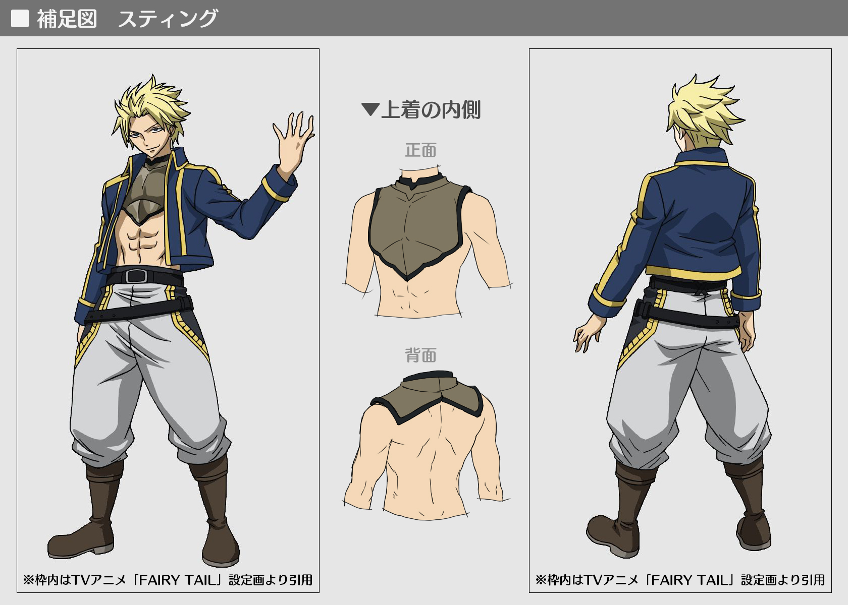 ゲーム Fairy Tail フェアリーテイル 公式 ゲーム設定資料 今回はスティングの補足資料を公開 上着を着ていない状態から描き起こして 3dモデルを作成しています フェアリーテイル Ft Fairytail T Co Voof6hpsei ゲーム Fairy Tail フェアリーテイル 公式 ゲーム設定資料 今回はスティングの補足資料を公開 上着を着ていない状態から描き起こして 3dモデルを作成しています フェアリーテイル Ft Fairytail T Co Voof6hpsei