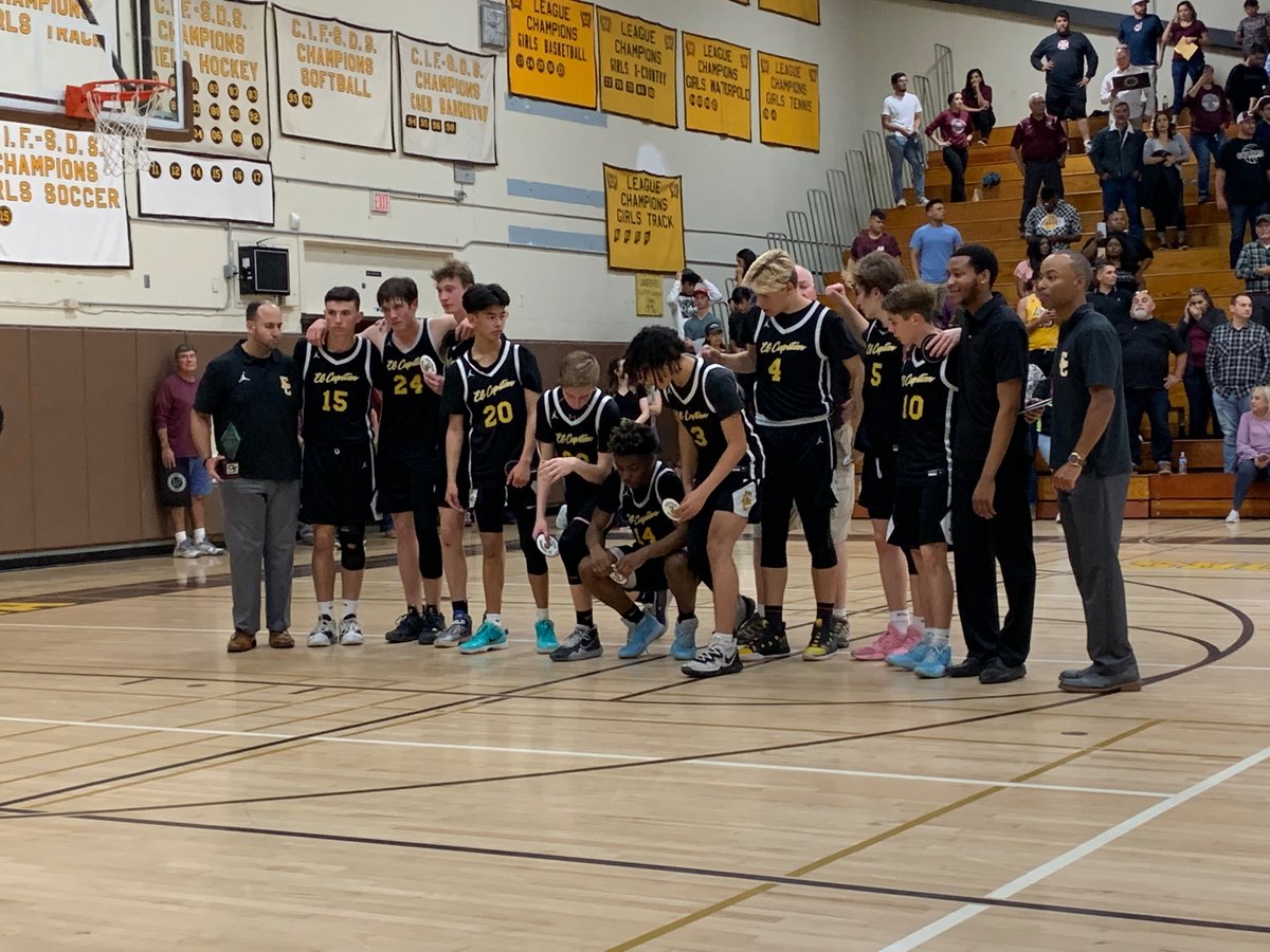 Congratulations to the Division Four CIFSDS boys basketball runners up, El Capitan El Capitan Vaqueros. They fought all the way through the playoffs from the six seed to make it to the finals, dropping a hard fought 70 to 57 game to the #1 Calexico bulldogs. Great job men!