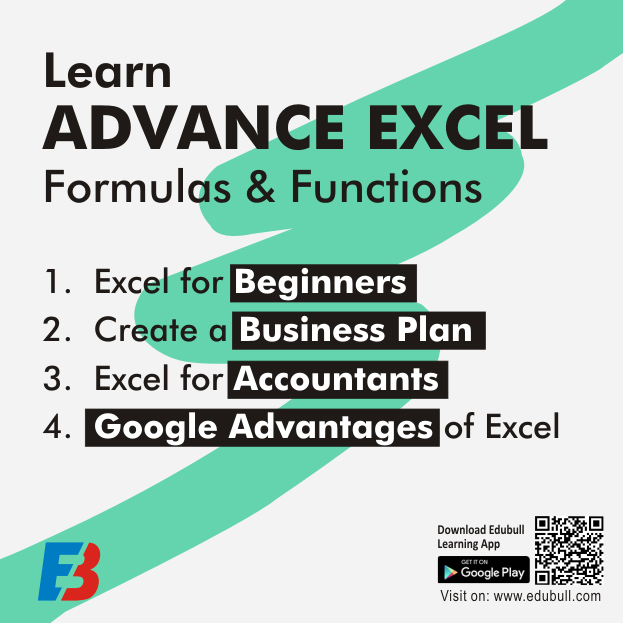 EdubullApp's tweet photo. Learn Advanced Excel tricks, tips, functions and formulas in this excel course.

#edubull #excel #word #microsoftexcel #ngIndia2020 #microsoft #powerpoint #motivation  #windows #SaturdayThoughts #SaturdayMotivation #SaturdayMorning #SaturdayVibes  #courseexcel #GodMorningSaturday https://t.co/rAi86yblgO