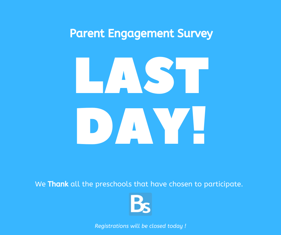 BestofSchools's tweet photo. Today is the last date to register your preschool for the Parent Engagement Survey. 
Registration link: https://t.co/8pcZrQ7mBv

 #preschool #playschool  #parentengagement #bestofschools https://t.co/kXMamcd54Z