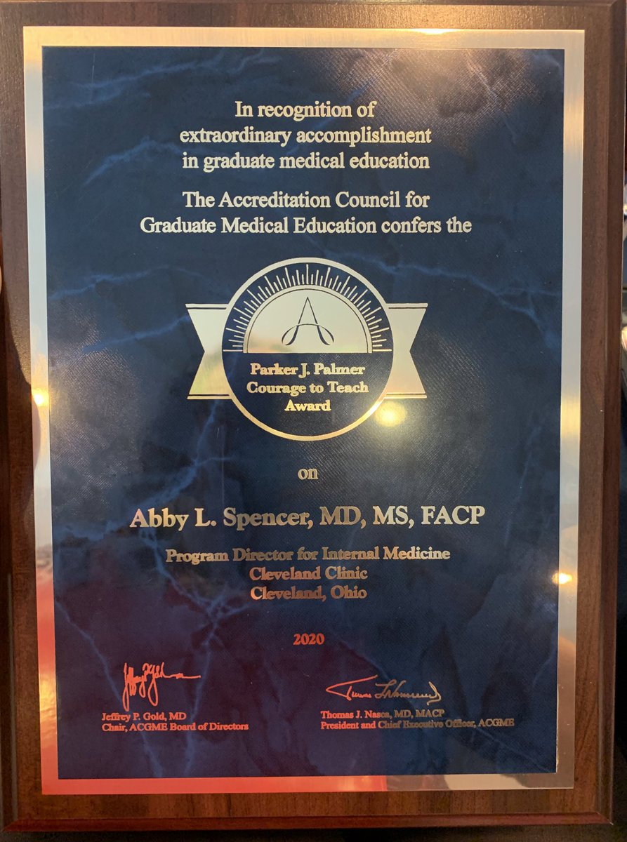 abbyWUim's tweet photo. 🥰❤️Such a special honor to receive an @acgme #ParkerPalmer #CourageToTeach award with my hubby, parents, & big sister by my side cheering & beaming!
#ACGME2020 #ProudofTheirPD #FamilyFirst #grateful https://t.co/9GcgEa9iTs