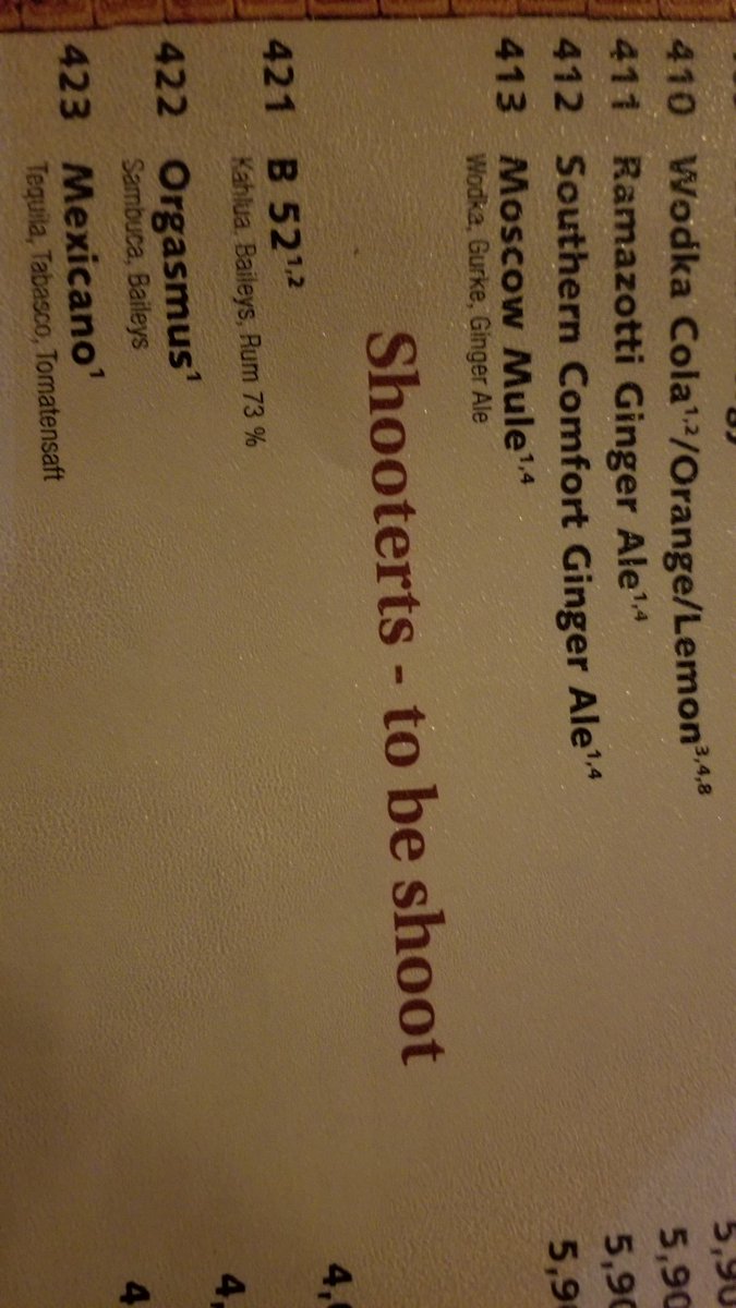 VetWinfield's tweet photo. I was out last night and not sure how many "shooterts that I be shoot" but I feel ok this morning.  #language #menugoofs https://t.co/SvxZ6CqgZf