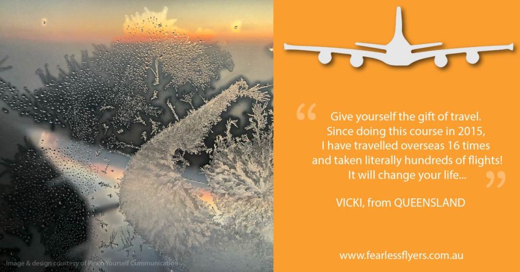 flyerfearless's tweet photo. Give yourself the gift of travel, just like our graduate Vicki. Enrol in one of our non-profit Fearless Flyers courses today #fearlessflyers #travel https://t.co/OGFs9gCEbc https://t.co/jRa4j2h5ru