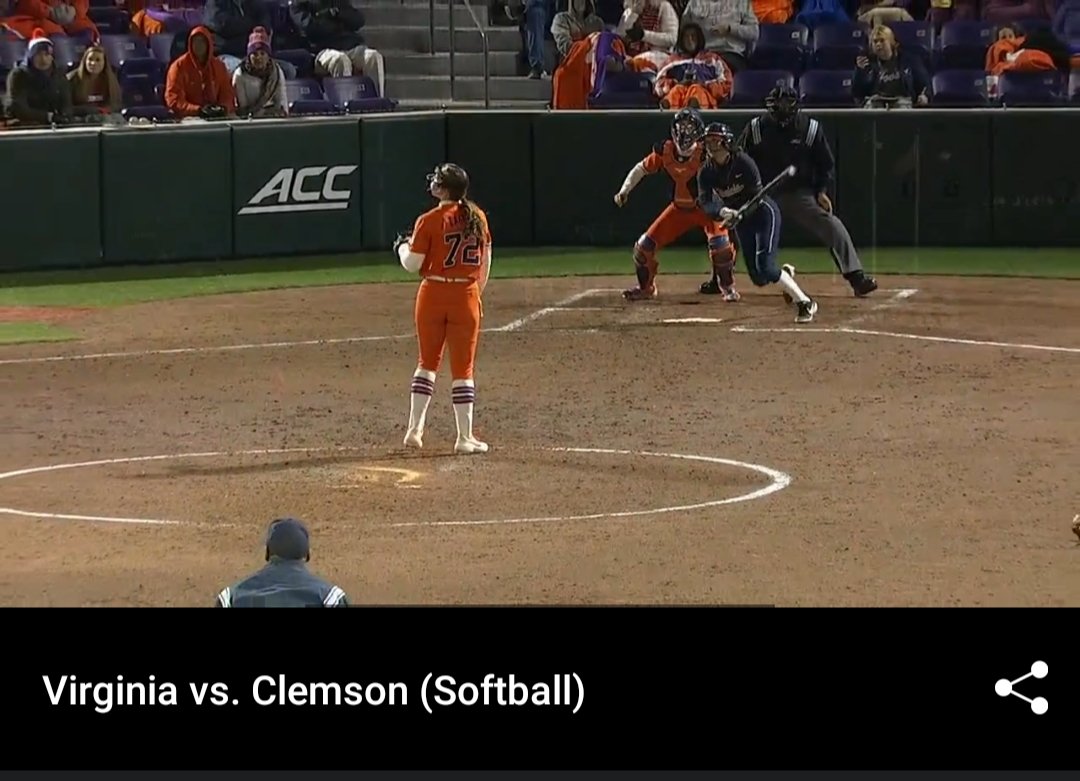 Baghurst's tweet photo. Listening to @DrBuning broadcast @clemsonsoftball vs @UVASoftball. "That was fantastic because that deserves better than good." ๐ Love it!
#softball #ncaasoftball #clemsonsoftball #uvasoftball #ncaasoftball https://t.co/Xu6Cu6Pu3P