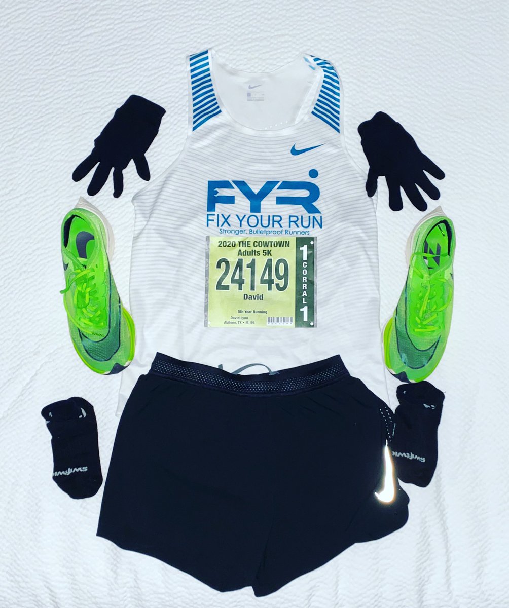 foot55's tweet photo. Race #3 of 2020 #runtowin #nike #fixyourrun #cowtown5k #letsgo #corral1 #preracemeal https://t.co/ZpyUU2PStU