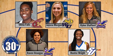 SLIAC's tweet photo. 📢🏀 The 2020 SLIAC Women's Basketball All-Conference teams and award winners are out! Congrats to all of the players on their seasons. See the full list of award winners and All-Conference players ⬇️ #SLIACtion #d3hoops
https://t.co/kE38gRMYDg https://t.co/qoKsGH6oNv