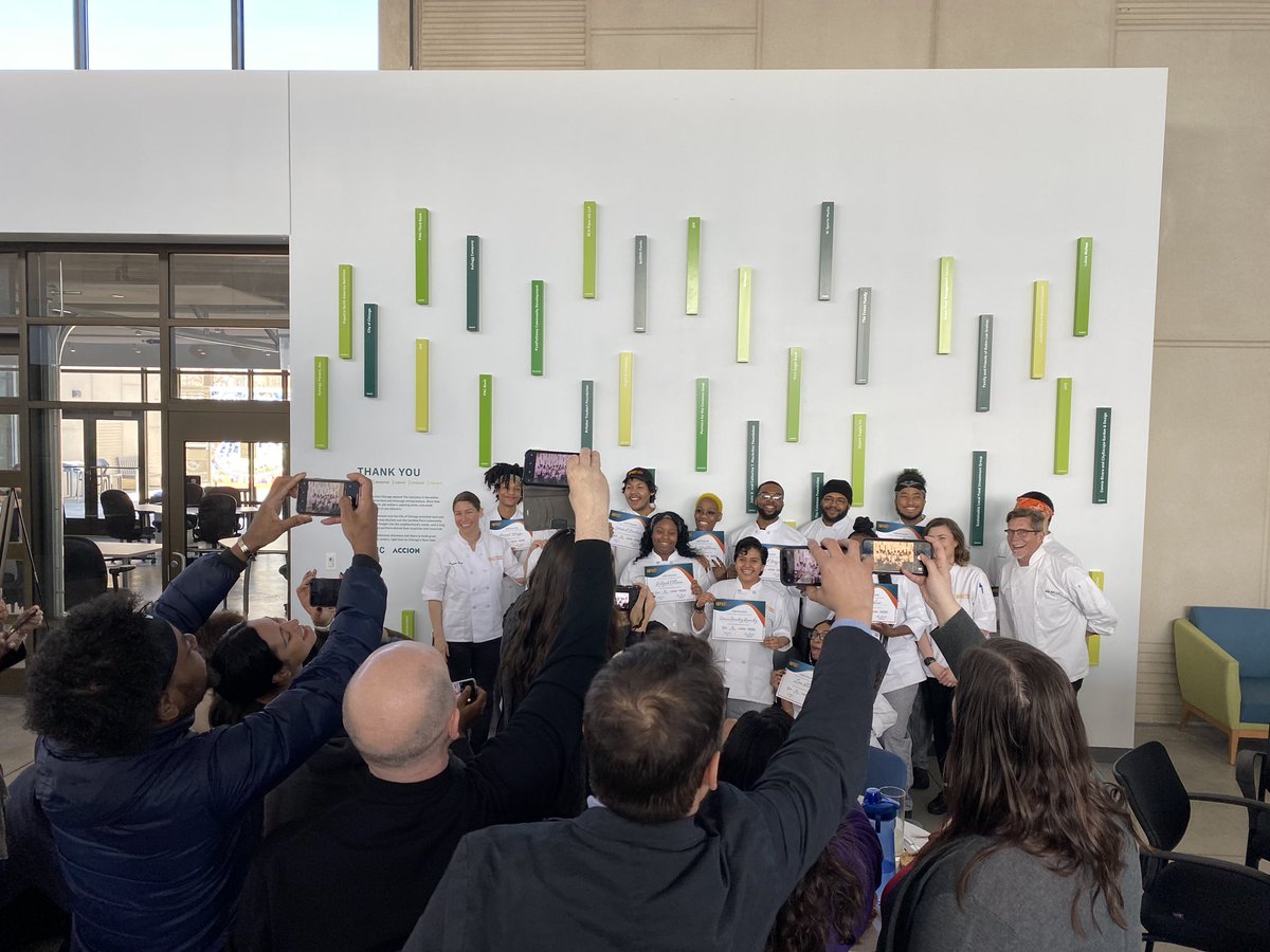aaorteg's tweet photo. Congrats to the 2nd cohort of grads of @impactculinary @TheHatcheryChi Thank you! @Rick_Bayless @ICNCChicago @AccionChicago @chicagosmayor for creating positive change in communities on the West Side of Chicago. https://t.co/5yJx53S5hy
