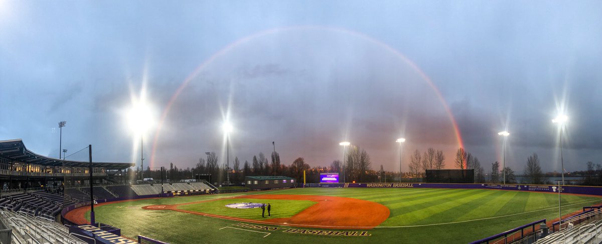 UW_Baseball's tweet photo. Picture perfect 🌈 https://t.co/2tMHNo1ijz