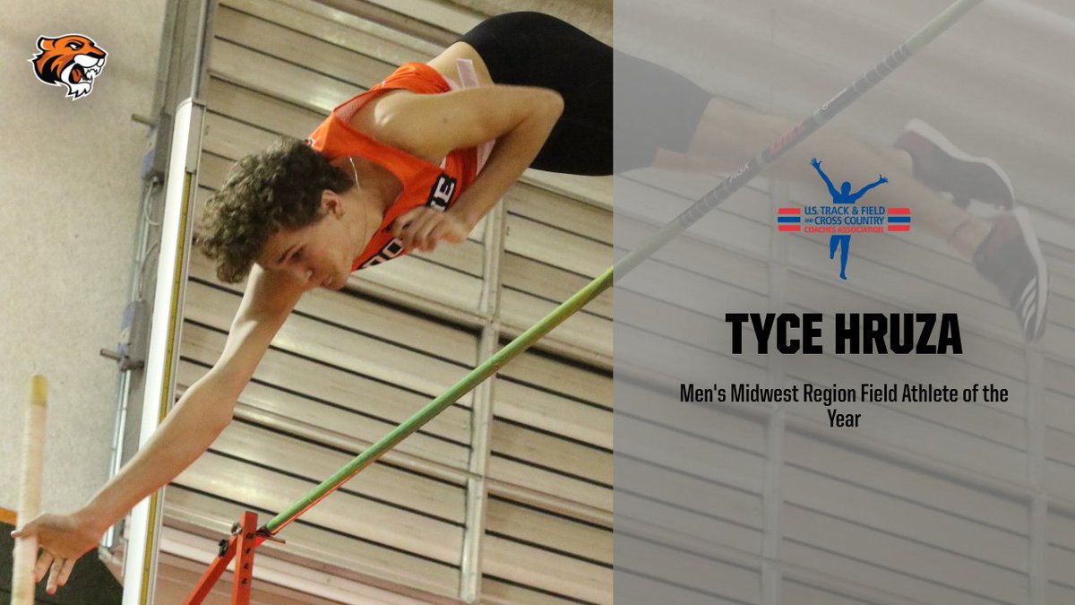 Congrats to Tyce Hruza of #DoaneTF on being named today the USTF-CCCA Men's Midwest Region Field Athlete of the Year for indoor track and field!