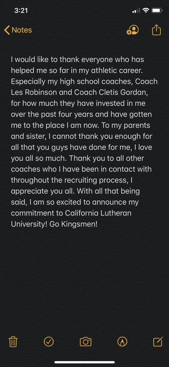 Rick6Roberts's tweet photo. Blessed to announce my commitment to California Lutheran University! Thank you to @CLUCoachMac, @CoachJamesEmma, and @CLUCoachLugo #LUBALL #GOKINGSMEN https://t.co/DKwznRJFqY