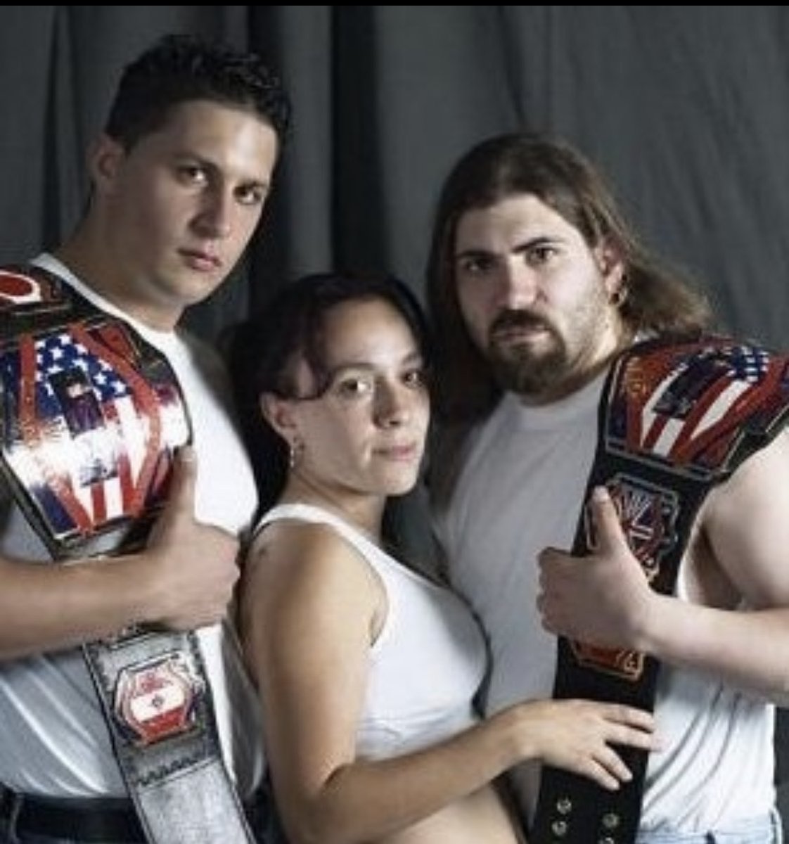 The T-Byrds, IHPW Tag Team Champions, with  @DerbyLaney. June 2004 (I think)