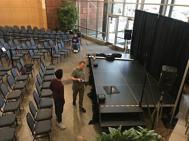 mexicanada82's tweet photo. The stage is being set up at the Redmond city hall for our show tonight!! Gonna be a fun crowd!! #washington #redmond #fridaynight #magic #magicians #magicshows https://t.co/1IpVRA998N https://t.co/8sCoBjcozP