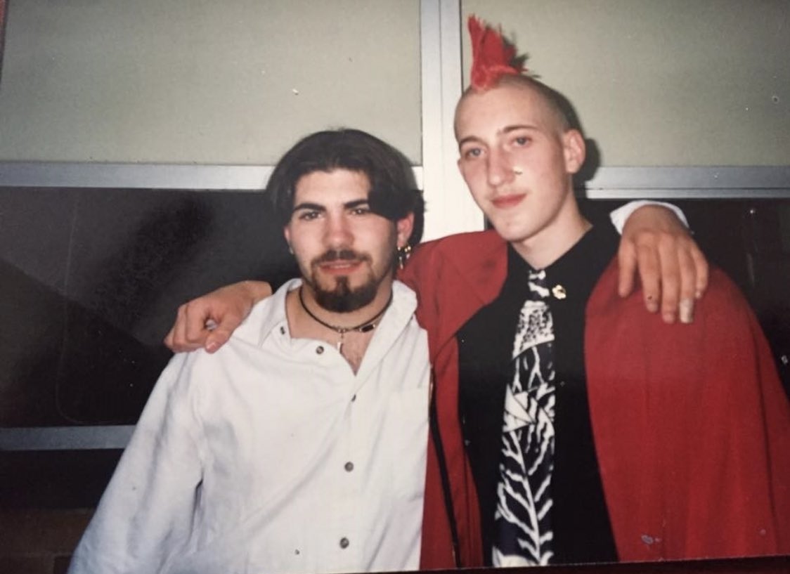 Me in high school, with my buddy Ed.