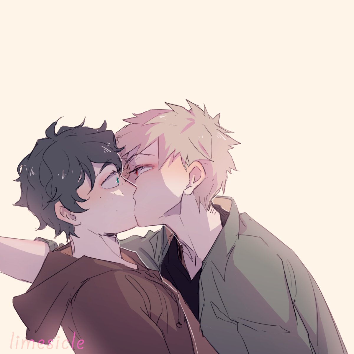more kiss prompt things from tumblr #katsudeku #bakudeku, image size:1200x1200