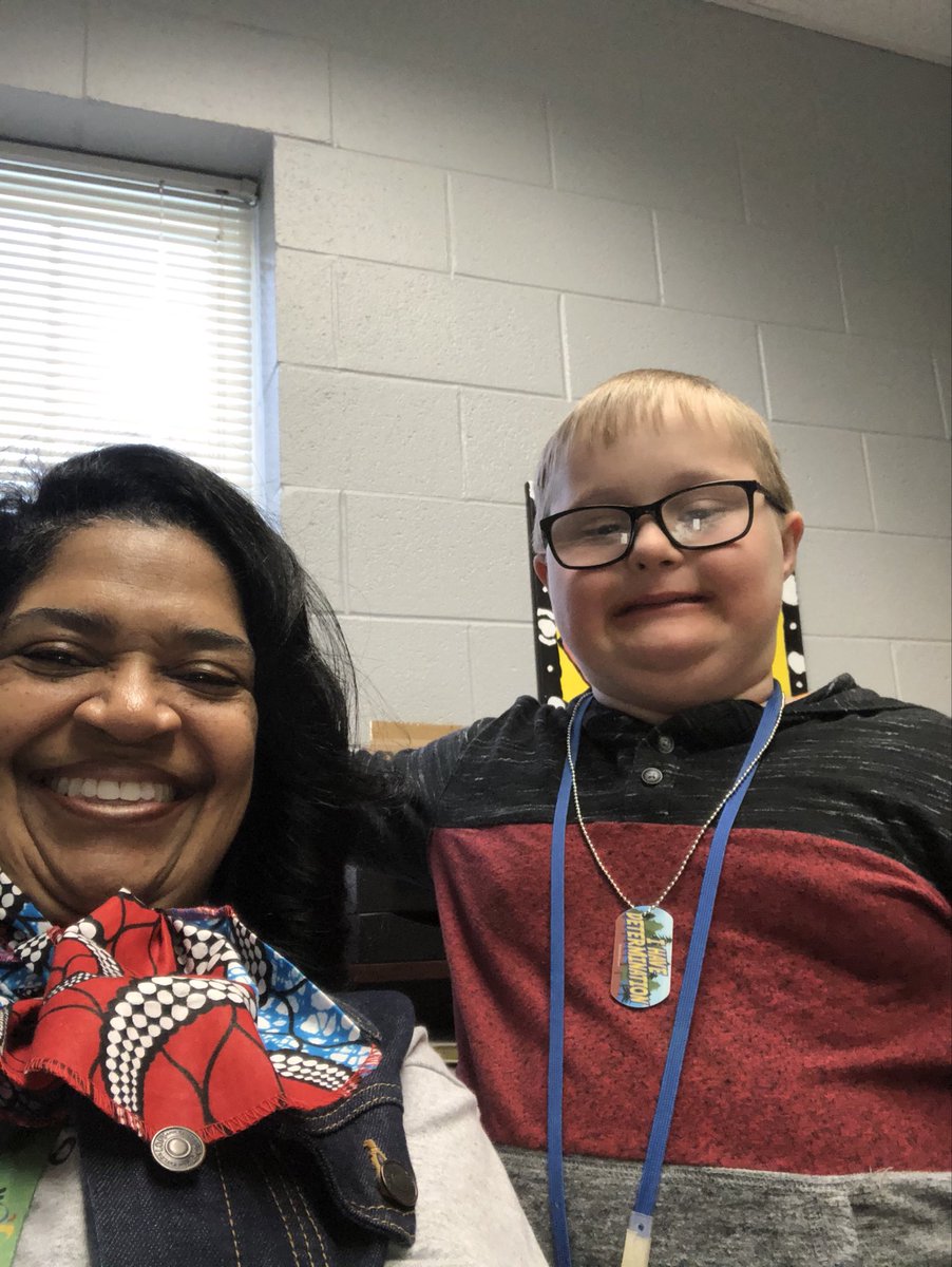 One of my favorite scholars earned his brag tag today. “Determination”  I am so proud! ⁦<a href="/GibsonGrizzlies/">Gibson Elementary</a>⁩  #ONEGibson