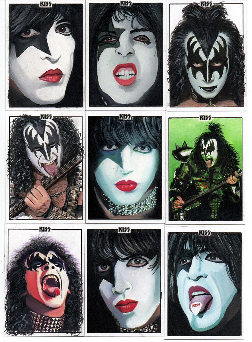 grahamart's tweet photo. Some @kiss sketch cards I did a while back @genesimmons https://t.co/1aba97uGin
