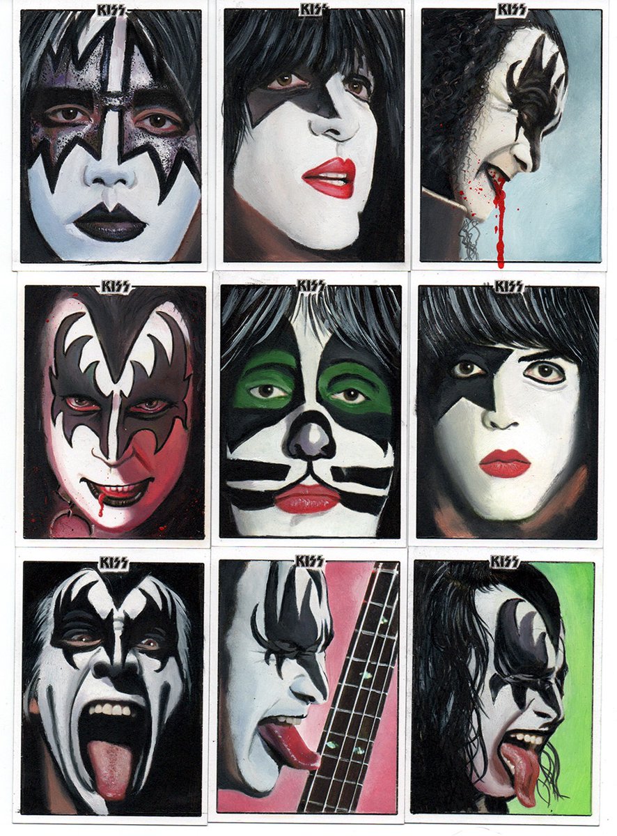 grahamart's tweet photo. Some @kiss sketch cards I did a while back @genesimmons https://t.co/1aba97uGin