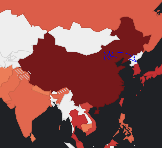 Sharing a sort-of open border with China, North Korea has not confirmed any cases of  #coronavirus yet. Nobody knows what's really going on there due to regime's secrecy & complete isolation from the world.South Korea has the most cases outside China. https://edition.cnn.com/2020/02/06/asia/north-korea-wuhan-coronavirus-infection-intl-hnk/index.html