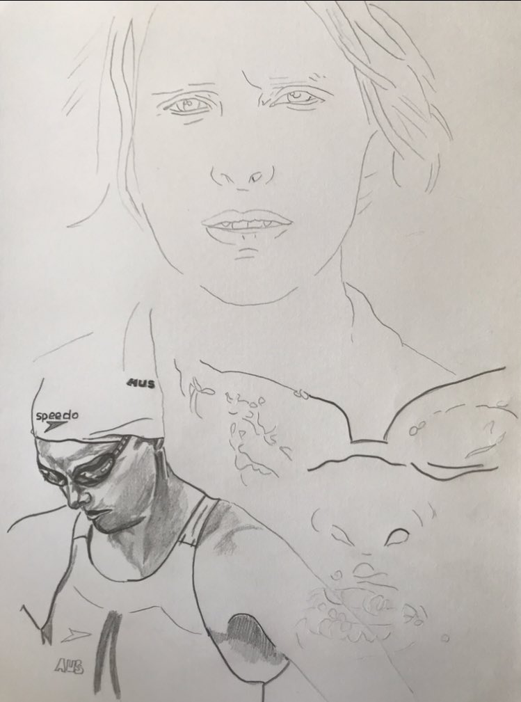 crinny17's tweet photo. Progression drawing of the wonderful @leisel_jones from #VictressBook 🏊🏼♀️🥇
Funds from the book go to the #KindnessFactory & #Grassroots cricket. Link 👇🏽💜
https://t.co/rWs47JNbr4 https://t.co/u41p7oYlaE