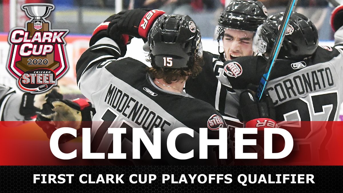 The Steel are the first team in the <a href="/USHL/">USHL</a> to clinch a spot in the 2020 Clark Cup Playoffs!

FINAL:
CHI: 6
MAD: 3