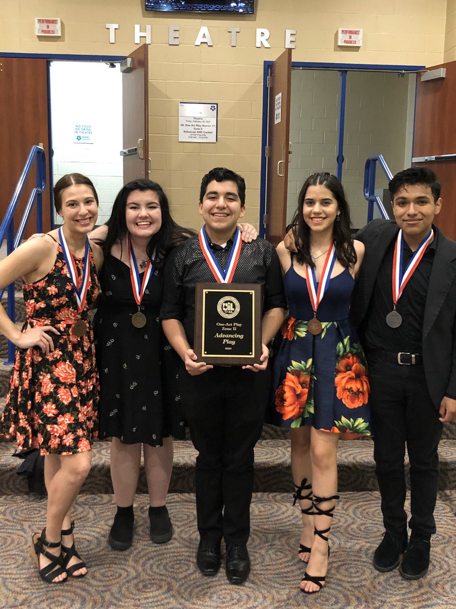 cyfallshs's tweet photo. So proud of our Golden Eagle Theatre! Zone 2 Advancing Play. 

(Left to Right: Alyssah Pasero, Honorable Mention All Star Cast, Josie Martin, Best Technician, Nico Castillo, Best Performer Beatriz Martinez, Honorable Mention All Star Cast, Johan Villalobos, All Star Cast) https://t.co/7QNgWwlMir