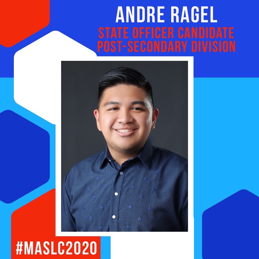 MassBPA's tweet photo. Secondary State Officer Candidate, Andre Ragel! #MASLC2020 #leadership https://t.co/Id5szqVCYt