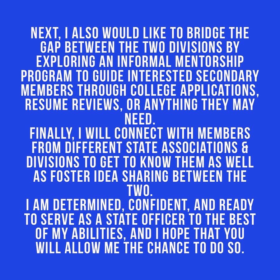 MassBPA's tweet photo. Secondary State Officer Candidate, Andre Ragel! #MASLC2020 #leadership https://t.co/Id5szqVCYt