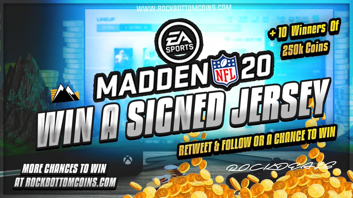 Zirksee's tweet image. GIVEAWAY! SIGNED MYSTERY JERSEY AND 10 WINNERS OF 250K COINS! RETWEET AND FOLLOW @Zirksee @RockBottomMUT AND @GunsNasty TO ENTER! EITHER CONSOLE! ENDS 3/9
