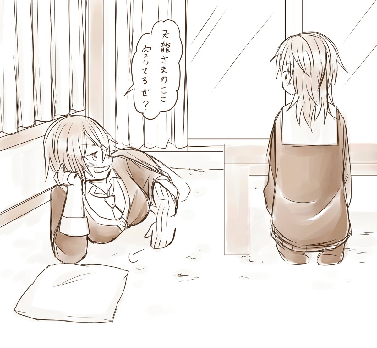 #これを見た人は天龍をTLに放流しよう 添い寝上手な天龍ちゃんはオカン可愛い…? 