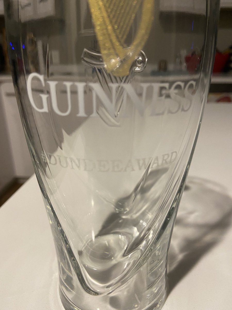 Thank you @GuinnessUS for the beautiful glass! #dundeeaward #dundieaward @theofficenbc