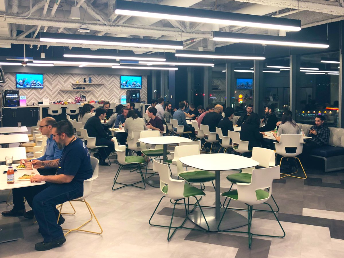 beyondAEC's tweet photo. ALL the teams enjoying a “family style” meal before hacking through the night #beyondAEC https://t.co/6LUQf7awAx