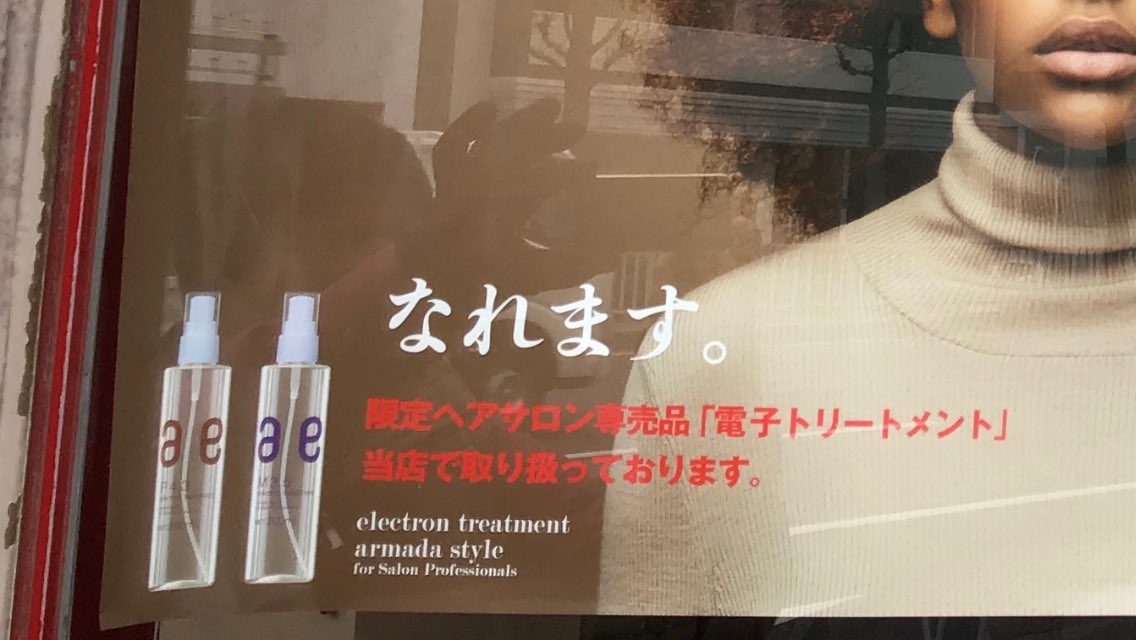 アフロヘアーの女性の写真に ツヤッツヤのサラッサラになりたい と書かれた電子トリートメントの広告が問題視される Togetter