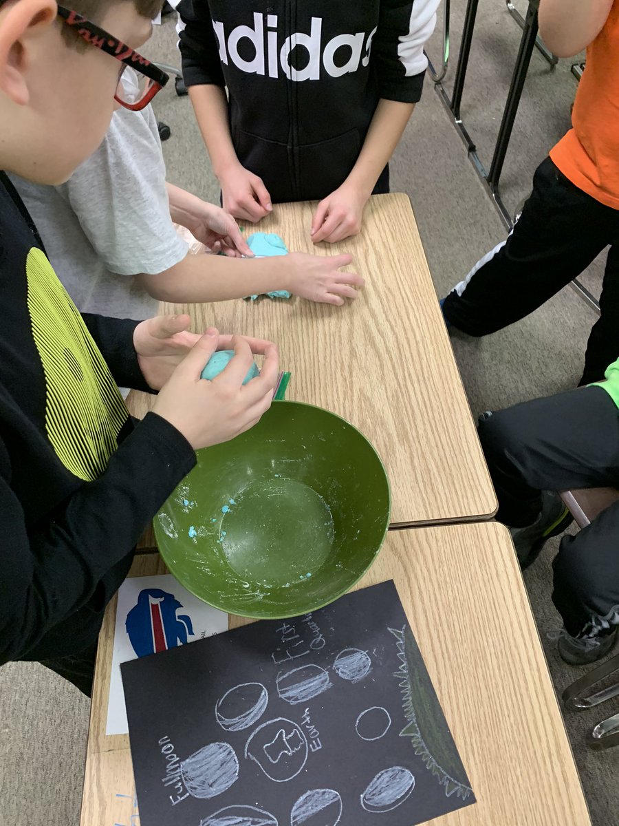 kierclass's tweet image. To practice following directions and time order words we made our own 
no bake play dough! #thirdatbis #ithinkbhawk #playdoh