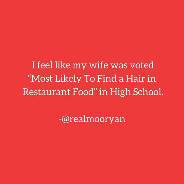 Every. Single. Time. .
.
.
#funny #haha #mostlikelyto #wife #wifememe #hairinfood #restaurant ift.tt/3aczSui