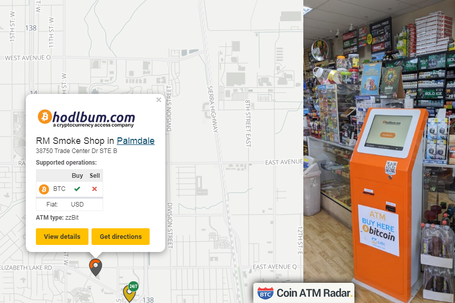 CoinATMRadar's tweet photo. New installed #zzBit #bitcoin machine at RM Smoke Shop in #Palmdale πΊπΈ. Operated by #HODLBum. Supported coins: #BTC
https://t.co/EecWKXwTcn https://t.co/t1pdXXC8kC