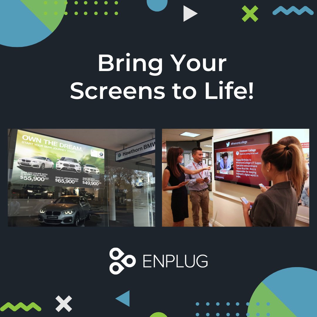 EnplugAu's tweet photo. You can tell when a display is Powered by Enplug. They're more engaging, vibrant, and effective.
Connect Enplug's mini device to TV screens, video walls, projectors, and jumbotrons. #digitaldisplays #digitalsignage #marketingmonday #business #EnplugAu https://t.co/tLIgboUmuu