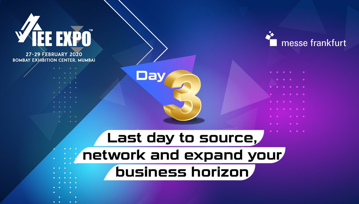 IEEExpoIndia's tweet image. We begin with the final day of #IEEExpo2020. Hurry up and attend the event before the day ends. Don't miss the last opportunity to be the part of India's biggest elevator and escalator trade fair!
#BombayExhibitionCenter #Mumbai #Elevators #Escalators